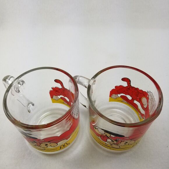 Garfield & Oddie Mug (2) Vtg 1978 Use Your Friends Wisely Glass Mcdonalds Cup - Picture 6 of 16